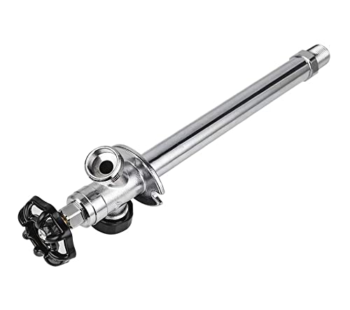 EFIELD 12inch AntiSiphon Frost Free Sillcock 12 MIP X 34 Hose Bibb Chrome Plated 12 Inch Length 12inchSILLCOCK022