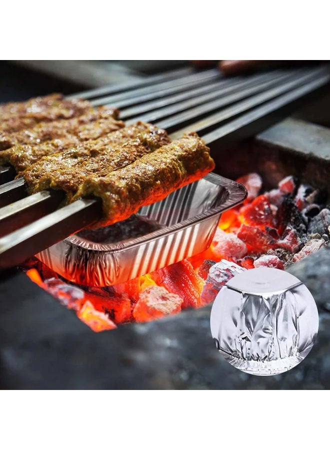 كلينينج سوبر ستور حافظات طعام من الألومنيوم للاستخدام مرة واحدة 50 قطعة بغطاء 680 سم مكعب  - Image 4