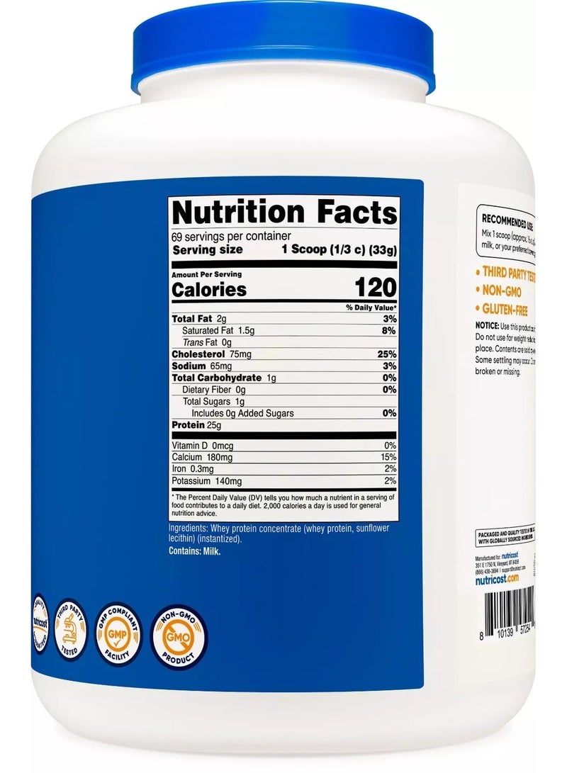 Nutricost مركز بروتين مصل اللبن (بدون نكهة) 5 رطل - Image 4