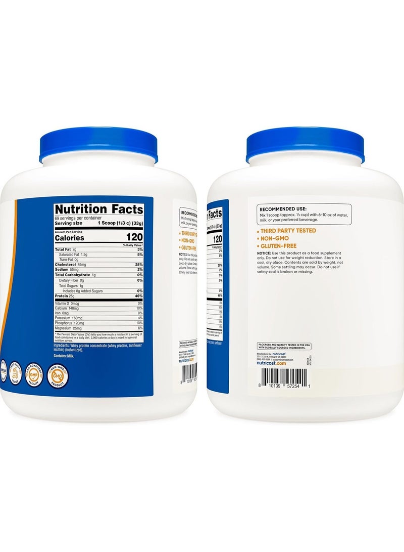 Nutricost مركز بروتين مصل اللبن (بدون نكهة) 5 رطل - Image 3