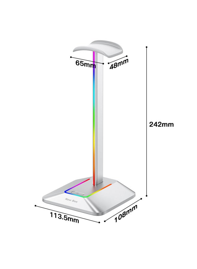 Dual Output Colorful Headset Display Stand Hub Extended Earpiece Rack Rgb Light-emitting E-sports Headset Holder - Image 5