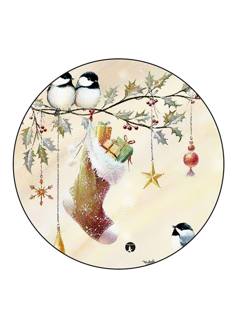RKN Birds Printed Mouse Pad Round  Multicolour