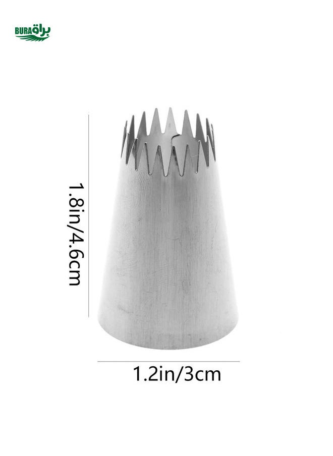 براق 12pcs مجموعة فوهة أنابيب أنابيب الفولاذ المقاوم للصدأ القابلة لإعادة الاستخدام ، طرف فوهة أنابيب أنابيب الصلبة اليومية القابلة للغسل  - Image 2