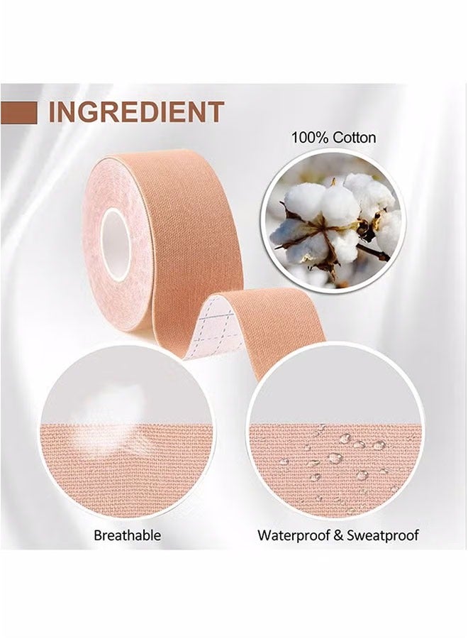 إيلهو شريط رفع الوجه العضلي ، لاصقات شد الوجه ، شريط شد الوجه المضاد للتجاعيد وتنغيم الوجه ، شريط شد الرقبة للجنسين لشد وتماسك البشرة 2.5 سم*5 م - Image 3