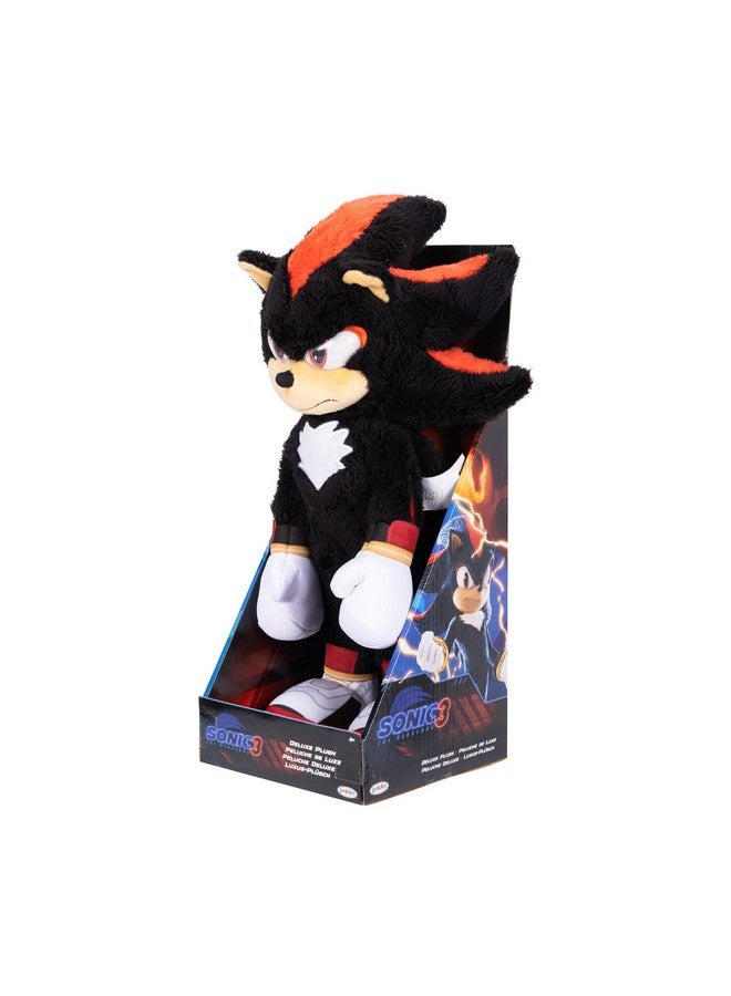Jakks Pacific Sonic 3 The Hedgehog Deluxe Shadow Plush Toy - 33cm - Officially Licensed Sega Plush Figure - Realistic Details - Sparkling Eyes - Collectible - Ages 3+  - Image 3