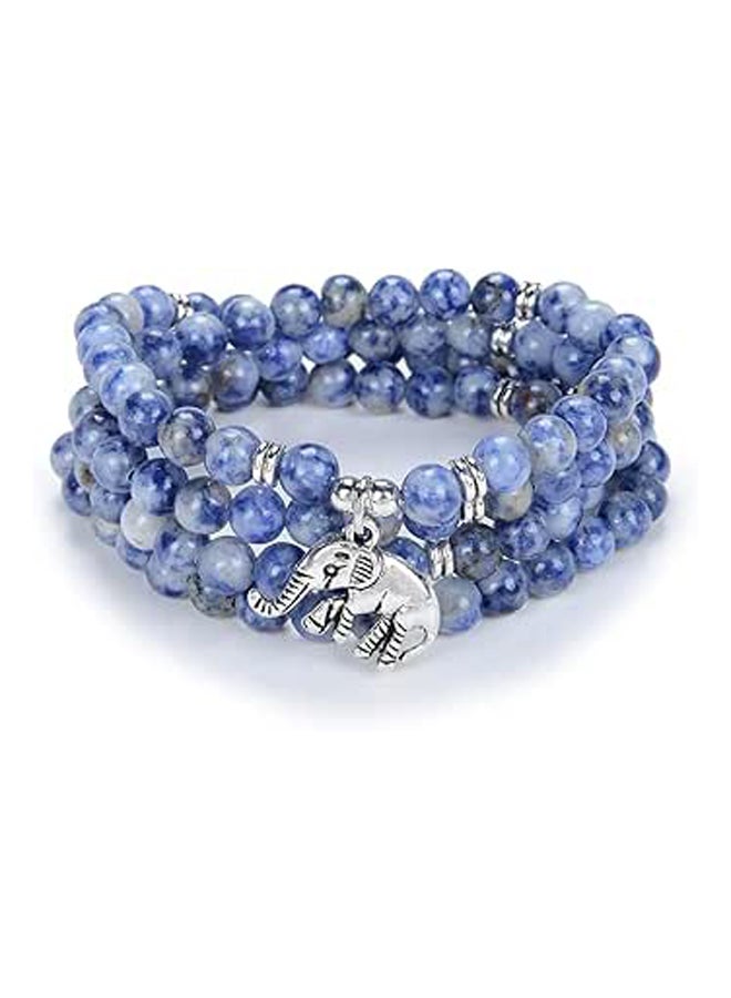 oasymala 108 Mala Quartz Beads Tiny Elephant Lucky Charm Wrap Bracelet Necklace Self Discovery Yoga Inspirational Jewelry, Stone, stone - Image 1
