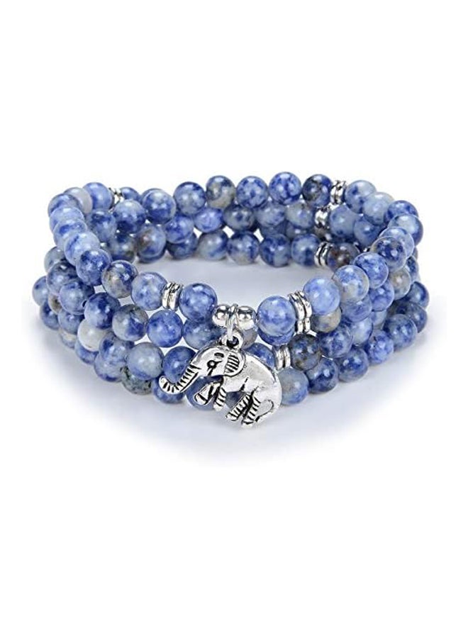 oasymala 108 Mala Quartz Beads Tiny Elephant Lucky Charm Wrap Bracelet Necklace Self Discovery Yoga Inspirational Jewelry, Stone, stone - Image 2