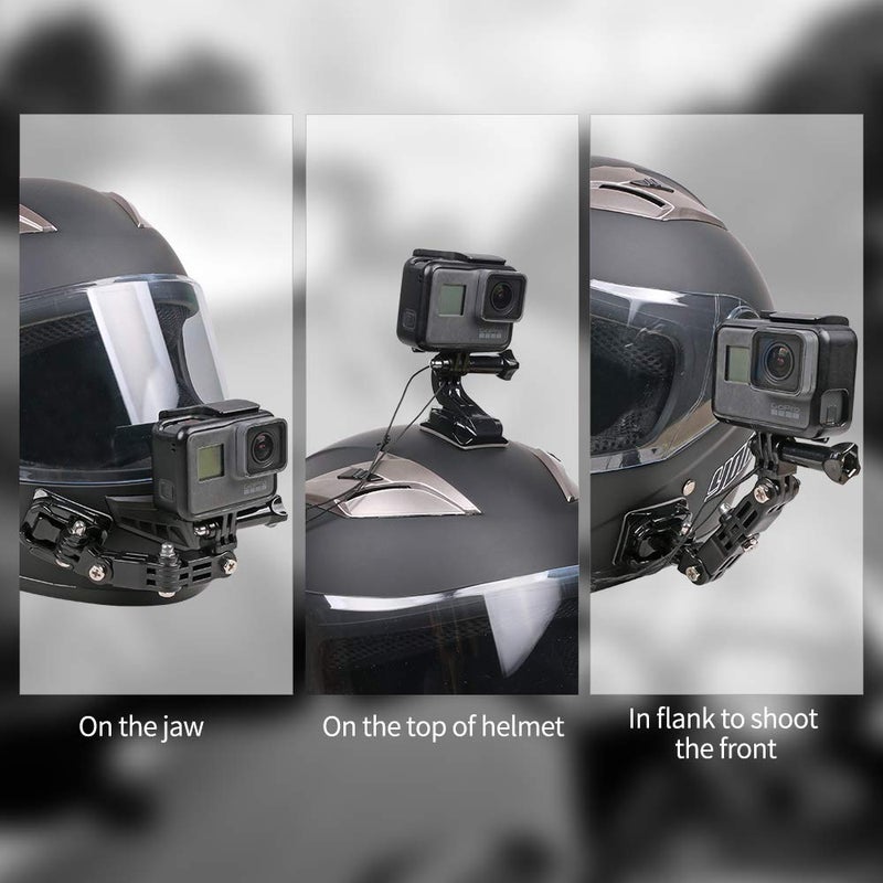 SKEZN طقم تركيب خوذة الدراجة النارية متوافق مع كاميرات GoPro Hero 13 Black و Hero 12/11/10/9/8/7 (2018) والمزيد من كاميرات الحركة (تركيب خوذة الدراجة النارية) - Image 4