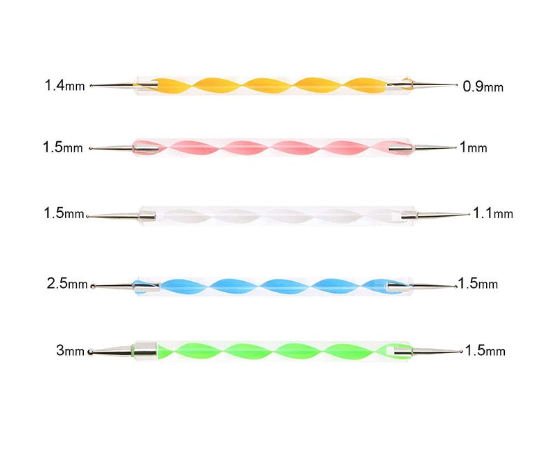 E Shopping 15 Nail Art Brush and Nail Art Dotting Marbleizing Tool - Image 5