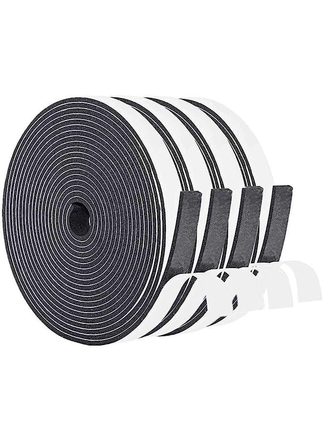 erorex شريط مانع للتسرب 4 لفات شريط رغوي ذاتي اللصق شريط مانع لتسرب النوافذ للمنزل مقاوم للطقس وعازل للصوت وعازل للغبار وعازل للصوت - Image 1