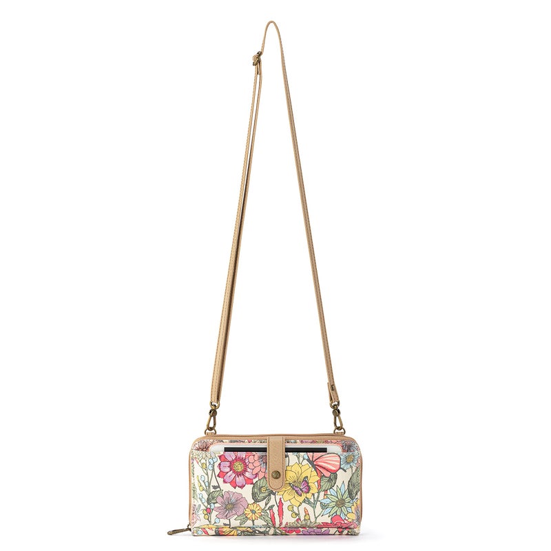 Sakroots Womens Large Smartphone Crossbody Bag In Coated Canvas, Convertible Purse, Pinkberry Bloom, Pinkberry In Bloom - Image 5