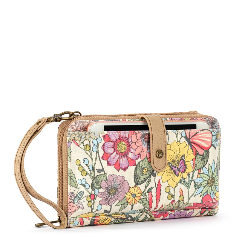 Sakroots Womens Large Smartphone Crossbody Bag In Coated Canvas, Convertible Purse, Pinkberry Bloom, Pinkberry In Bloom - Image 2
