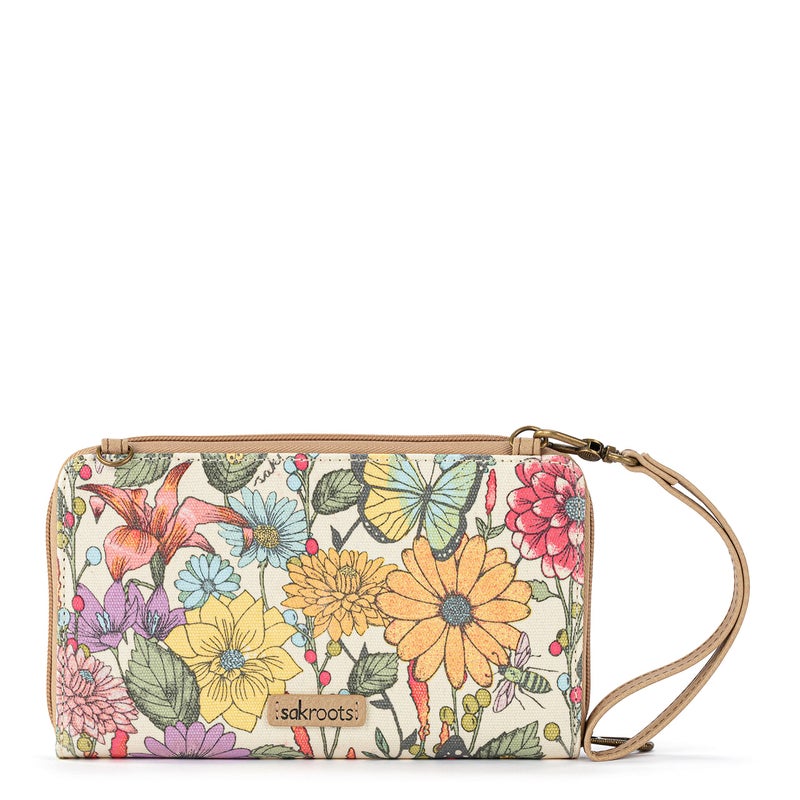 Sakroots Womens Large Smartphone Crossbody Bag In Coated Canvas, Convertible Purse, Pinkberry Bloom, Pinkberry In Bloom - Image 4