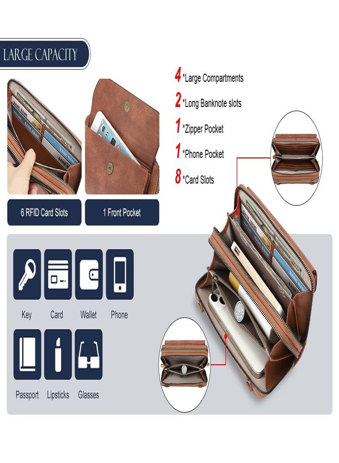 SENDEFN Small Crossbody Phone Purses for Women Vegan Leather Crossbody Bags Shoulder Handbags with Multiple Pockets Card Slots - Image 2