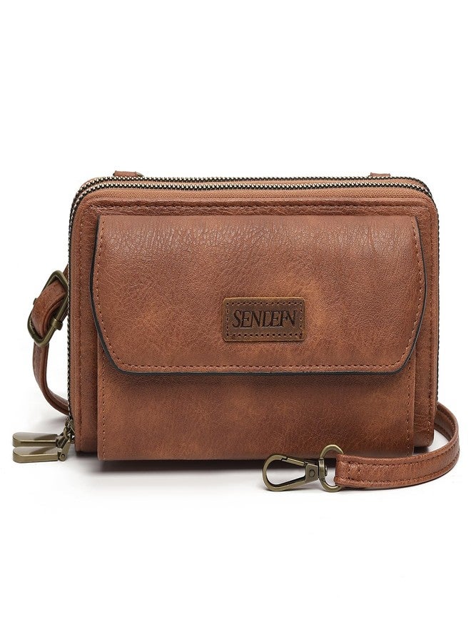 SENDEFN Small Crossbody Phone Purses for Women Vegan Leather Crossbody Bags Shoulder Handbags with Multiple Pockets Card Slots - Image 1