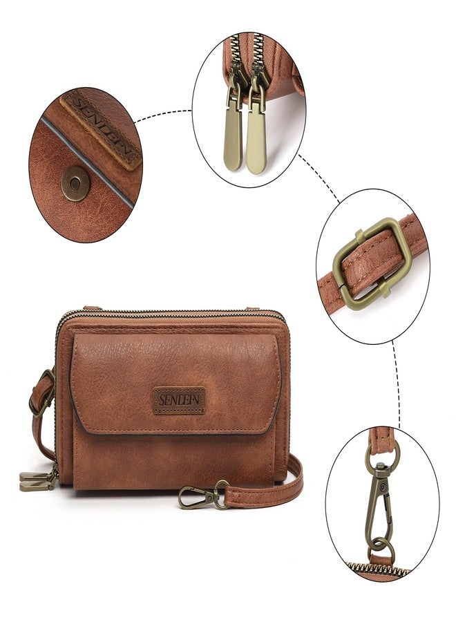 SENDEFN Small Crossbody Phone Purses for Women Vegan Leather Crossbody Bags Shoulder Handbags with Multiple Pockets Card Slots - Image 5