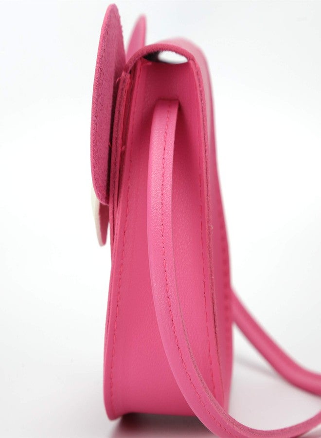 Ondeam Little Mouse Ear Bow Crossbody Purse,PU Shoulder Handbag for Kids Girls Toddlers(Rose Pink) - Image 3