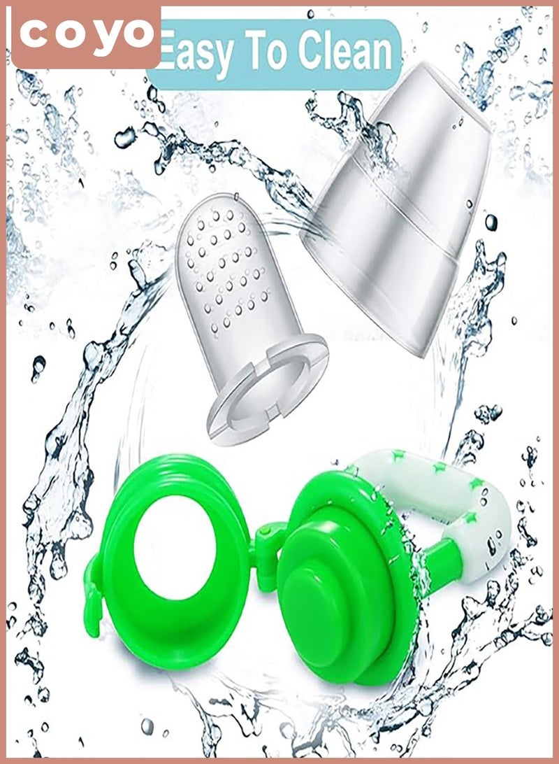 COYO Baby Fresh Fruit Food Feeder Pacifier Training Massaging Toy Teether| Food Grade Soft Safe BPA-Free Silicone Pouches for Babies Toddlers Infants - Image 5