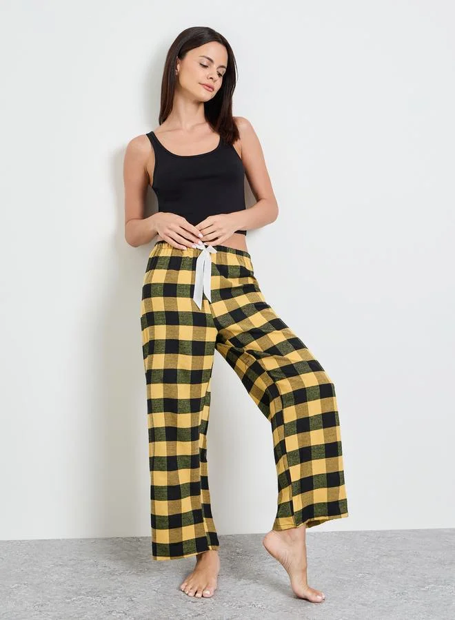 Take Two Multi Plaid Flannel Straight Pyjama