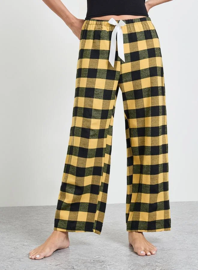 Take Two Multi Plaid Flannel Straight Pyjama