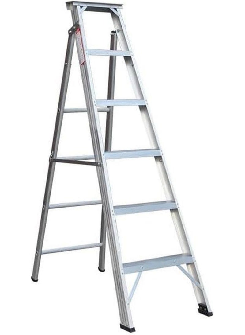 Zamil Dual Purpose Heavy Duty Aluminum Ladder 6 Steps - Image 1