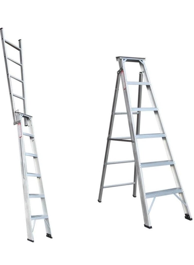 Zamil Dual Purpose Heavy Duty Aluminum Ladder 6 Steps - Image 4