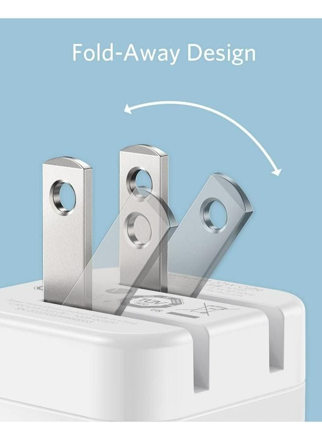 Anker USB C Charger, 20W Fast Charger with Foldable Plug, PowerPort III 20W Cube Charger for iPhone 14/14 Plus/14 Pro/14 Pro Max/13, Galaxy, Pixel 4/3, iPad/iPad Mini, with Charging Cable included C-C - Image 4