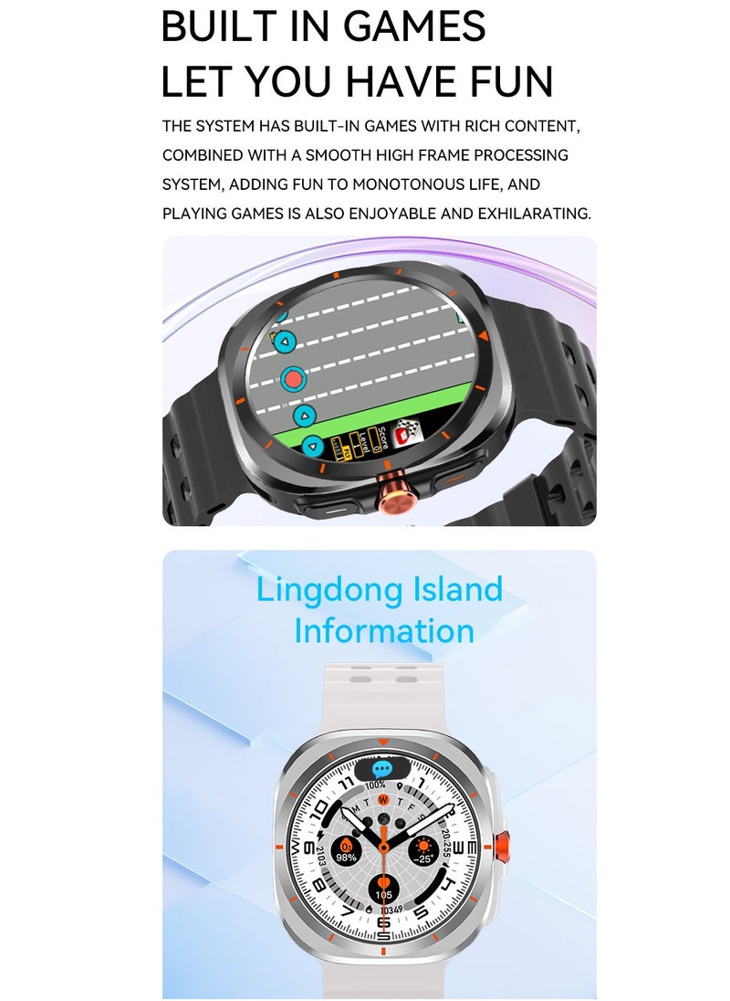 HW - Y02 smartwatch, AMOLED always displays Bluetooth call waterproof fitness watch, compatible with Android and iOS white - Image 1