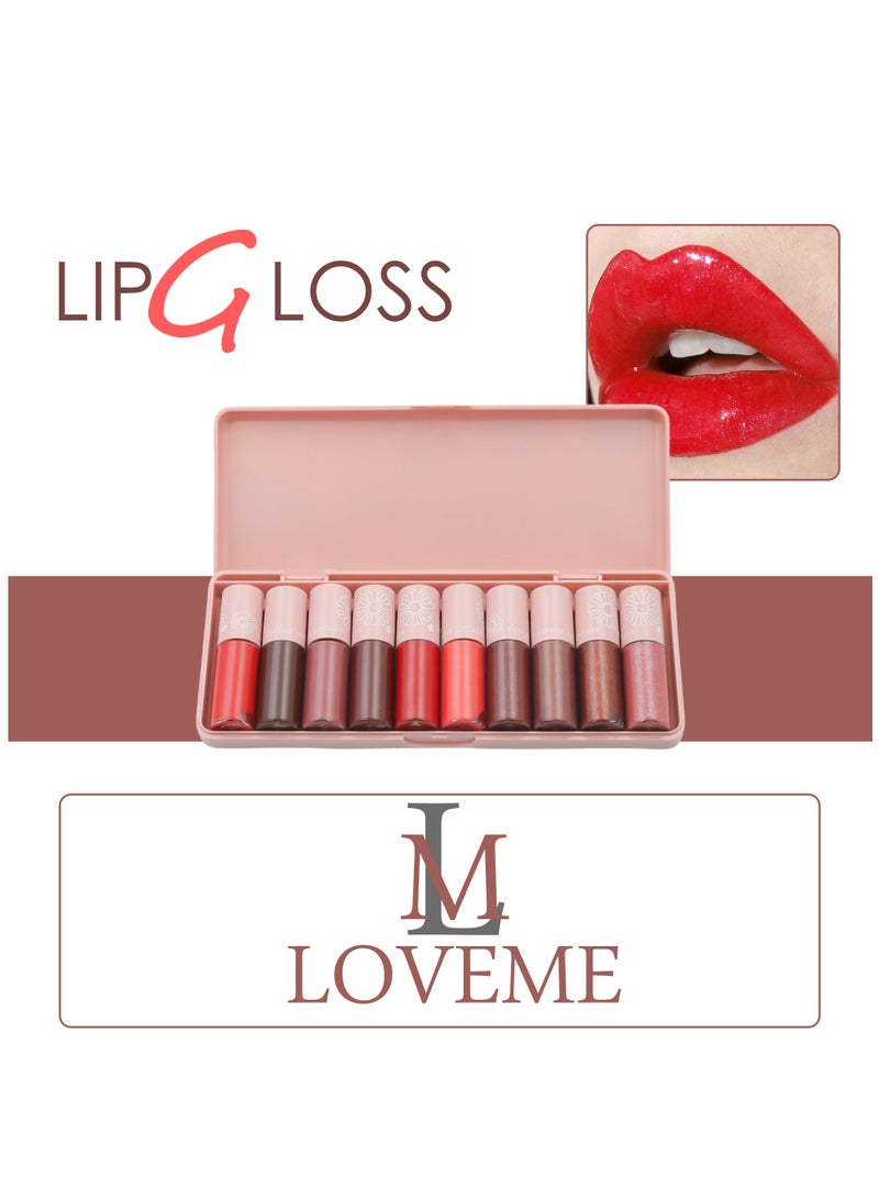 Ten Different Colors Of Lip Gloss