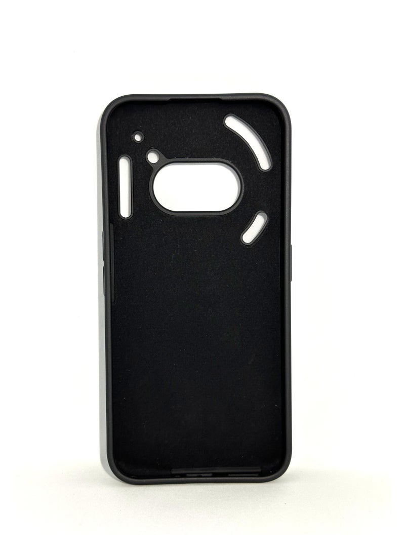 Generic Liquid Gel Rubber Bumper Case with Soft Microfiber Lining Cushion Slim Hard Shell Shockproof Protective Cover for Nothing Phone 2a 5G 2024 Black  - Image 2