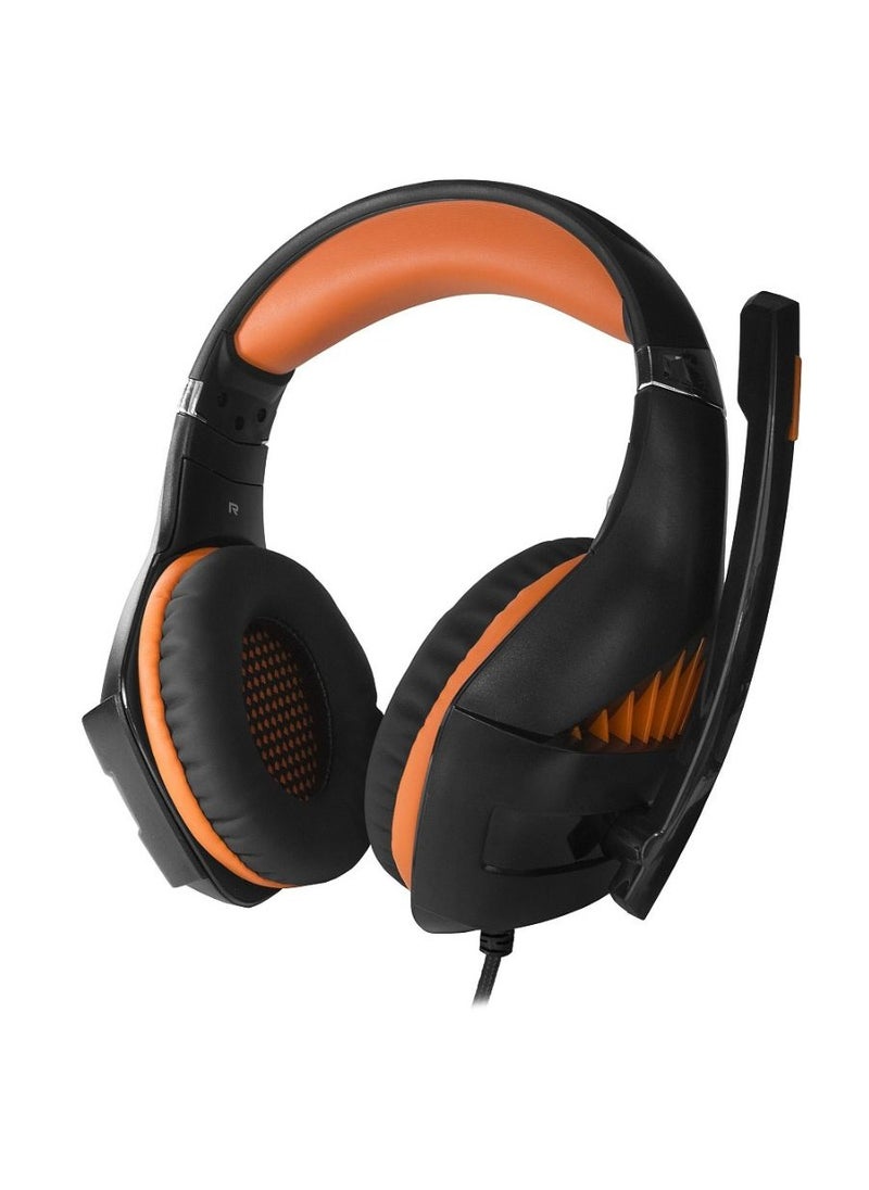 كراون مايكرو سماعات رأس سلكية للألعاب Crown Micro CMGH-2003 BO، مكبر صوت بقطر 50 مم، طول الكابل 3.2 متر، قابس 3.5 جاك 4 سنون + محول، أسود | CMGH-2001 - أسود برتقالي  - Image 2
