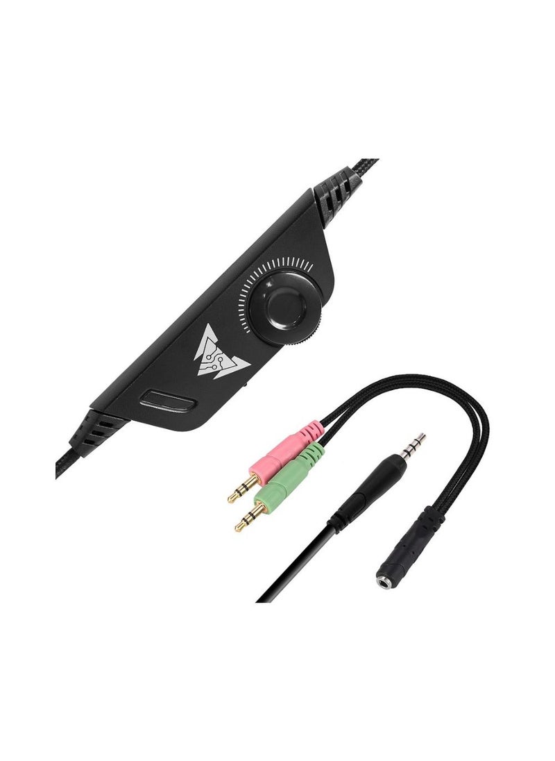 كراون مايكرو سماعات رأس سلكية للألعاب Crown Micro CMGH-2003 BO، مكبر صوت بقطر 50 مم، طول الكابل 3.2 متر، قابس 3.5 جاك 4 سنون + محول، أسود | CMGH-2001 - أسود برتقالي  - Image 4