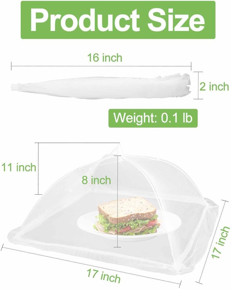 Gopinath Autolink Gopinath Autolink 17inches Pop-Up Outside Reusable and Collapsible Picnic Mesh Food Covers Tent Umbrella for Outdoors and Camping Food Net Cover (food mash tent-2PCS)  - Image 2