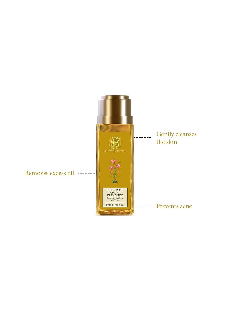 Forest Essentials Forest Essentials Delicate Facial Cleanser with Kashmiri Saffron & Neem 50ML - Image 3