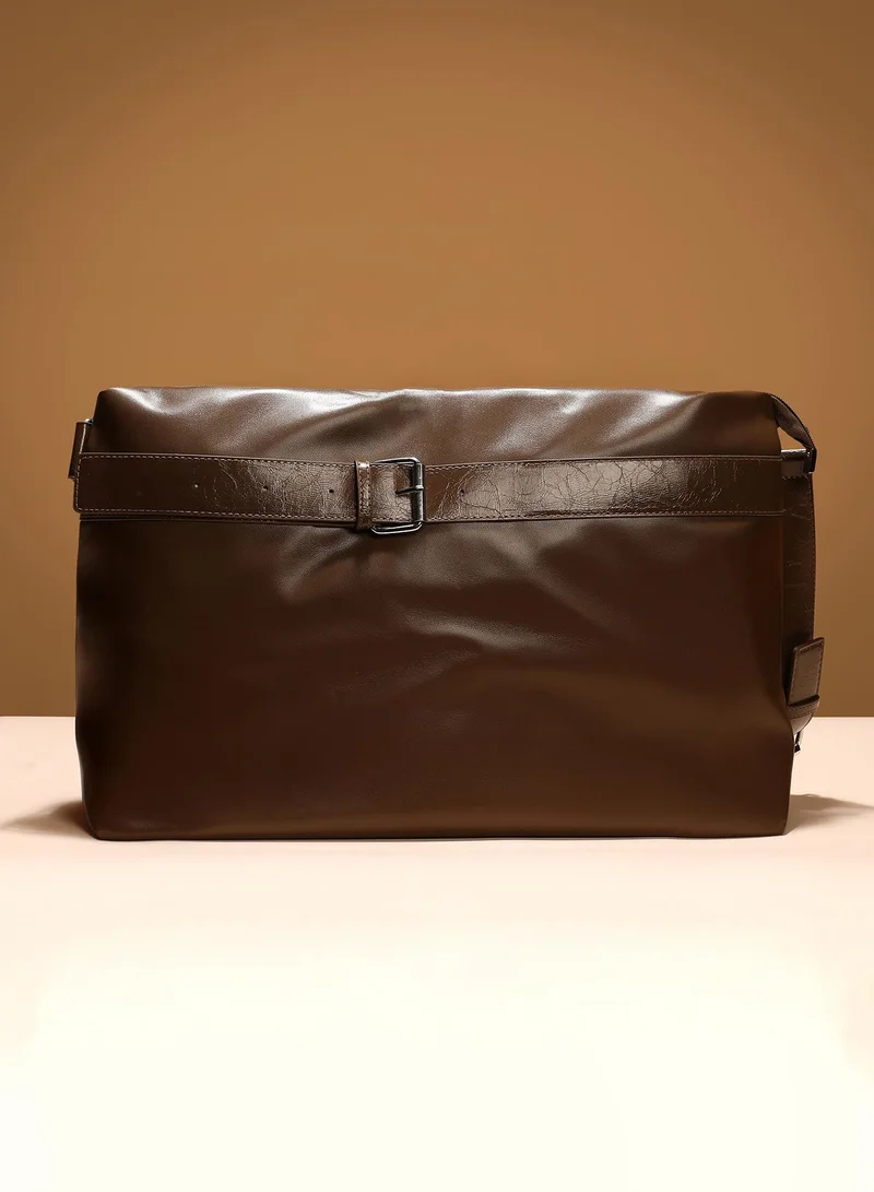 Haute Sauce Buckle Flap Messenger Bag
