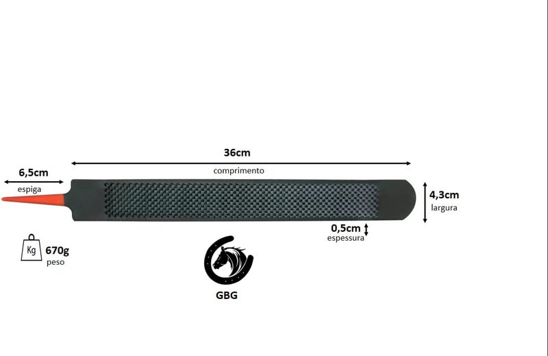 Heller Black Master Hoof Rasp, Case Hardened Steel, 42.5 x 4.3 x 0.5 cm, 1.4 pounds - Image 2