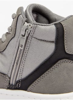 Mister Duchini Boys Panelled High Top Sneakers with Zip Closure  - Image 5