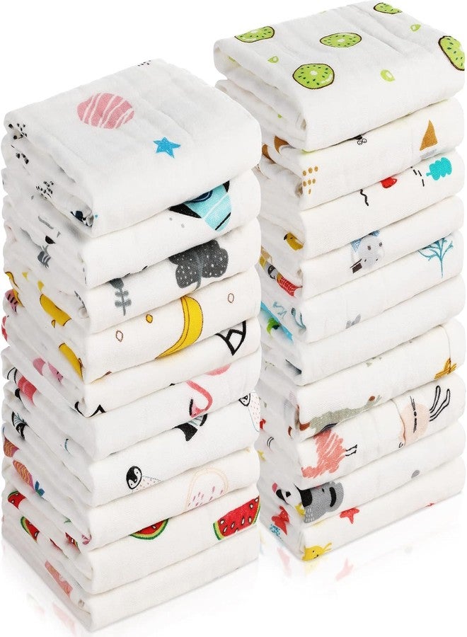 Style Keepers 6 Pcs Muslin Baby Burp Cloths 6 Pack Large 20''x10'' 100% Cotton Burp Rags Absorbent and Soft 6 Layers Muslin Cloth Baby Essentials for Newborn(Animals and Cars - 6 Pack - Image 1