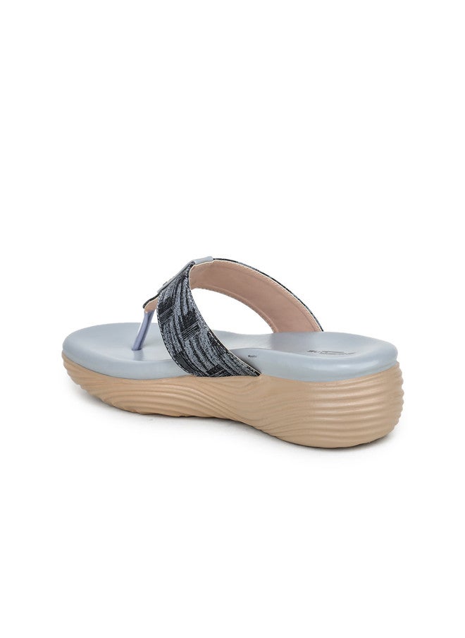 She Zone Comfort Sandals for Women in Grey - Image 3