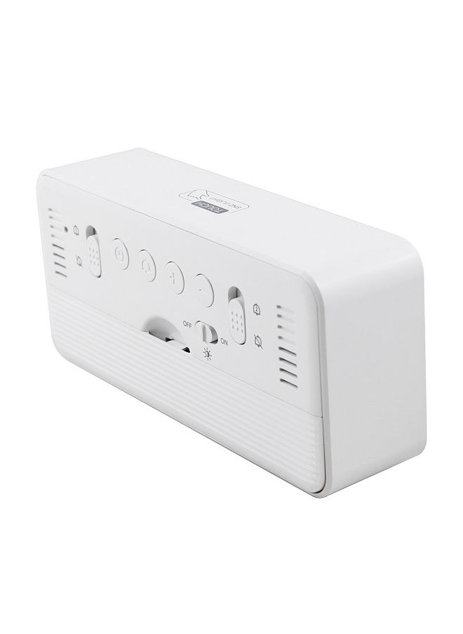 Generic - 8001-EN Multifunctional Digital Clock LED Brightness Adjustable Temperature Humidity Displaying Alarm Clock with Dual Alarms Modes, Week & Date & Month Display, Auto-Dimming, Light-at-Night Mode - Image 1