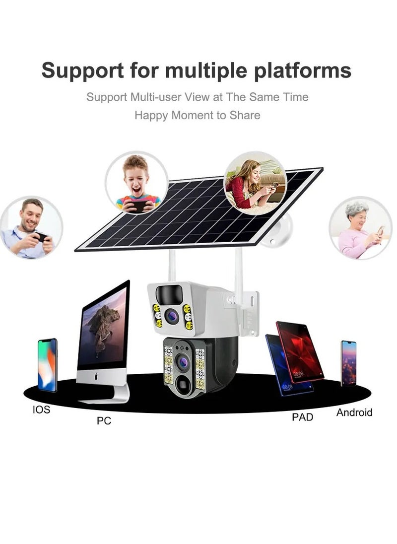 ELTRAZONE 4G Smart Solar Security Camera – 8MP Dual Lens Wireless Outdoor CCTV with Color Night Vision, PIR Motion Detection, AI Human Tracking, 2-Way Audio, Waterproof PTZ & 64GB SD Card - Image 4