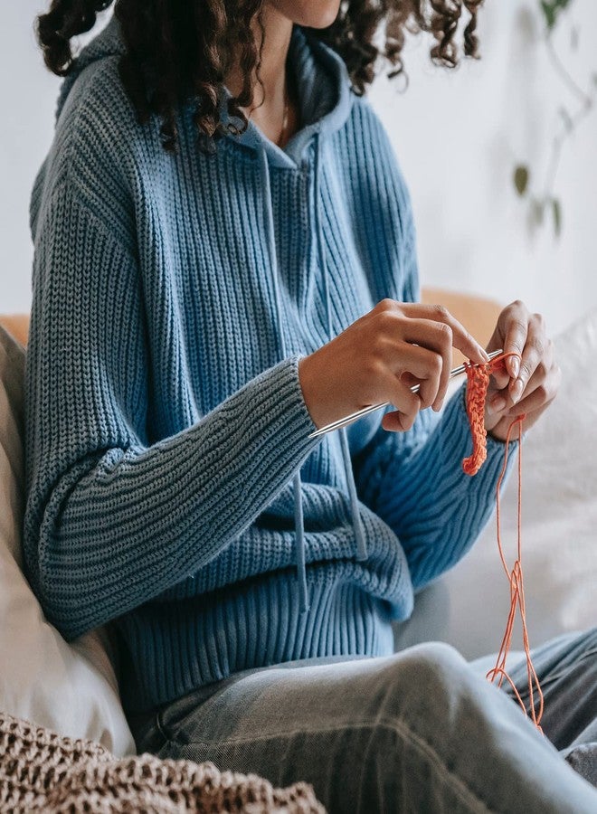 AIEX 35pcs Double Pointed Knitting Needles Set, 7 Sizes DPNS Knitting Pins 2 mm to 5 mm Sweater Socks Knitting Needles Kit Stainless Steel Yarn Needles for Weaving Project Beginner Kids (7.9 Inch Long) - Image 5