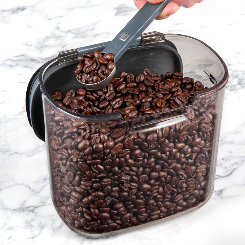 Progressive International ProKeeper+ Clear Plastic Airtight Food Baker's Kitchen Storage Organization Container Canister Set with Magnetic Accessories, 2- Piece Set (Coffee 2-Quart) - Image 4