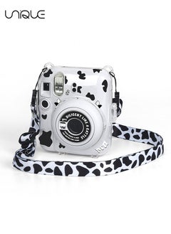 Unique 3 Pack Clear Camera Case Compatible with Fujifilm Instax Mini 12 Instant Camera, Clear Instax Mini 12 Case with Photo Pocket Holds and Adjustable Shoulder Strap & Cute Camera Sticker (Black and White)  - Image 3
