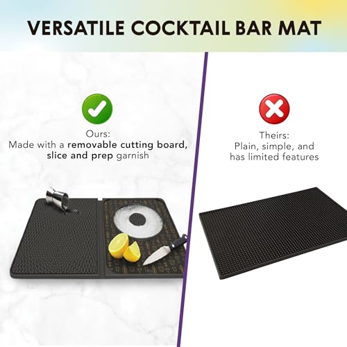 Talisman Designs Multi-Use Cocktail bar Mat, Black - Image 3