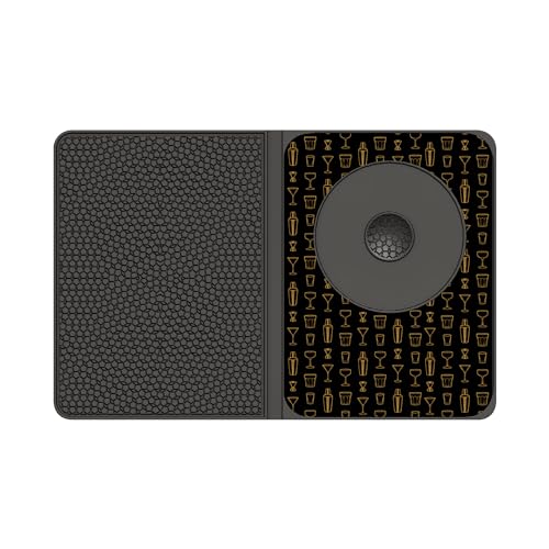 Talisman Designs Multi-Use Cocktail bar Mat, Black - Image 1