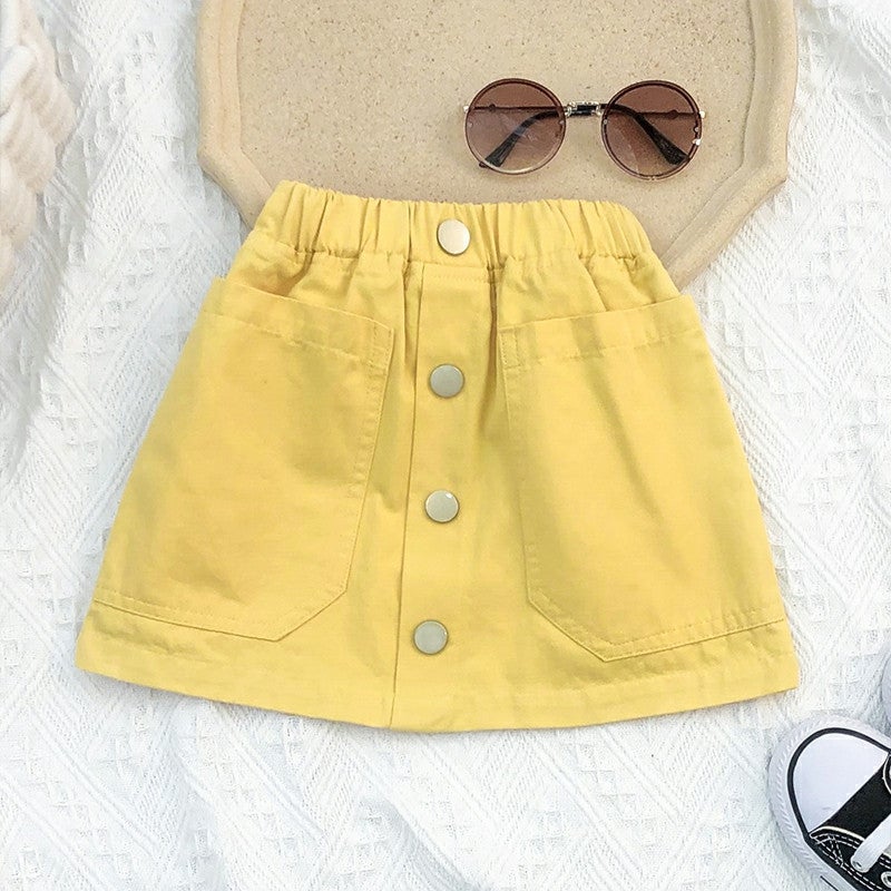 Summer Girls' Short Skirt Baby Children'S Trendy Korean-Style Denim Skirt Princess A-Line Denim Skirt - Image 4