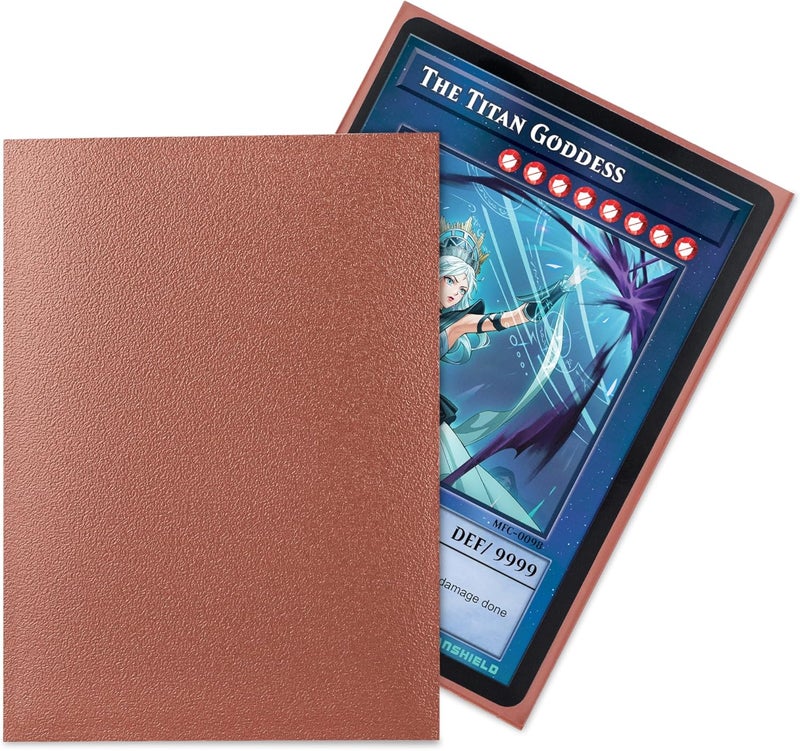 TitanShield (150 Sleeve) Colored Small Japanese Sized Trading Card Sleeves Deck Protector for Yu-Gi-Oh, Cardfight!! Vanguard & More (Copper) - Image 3