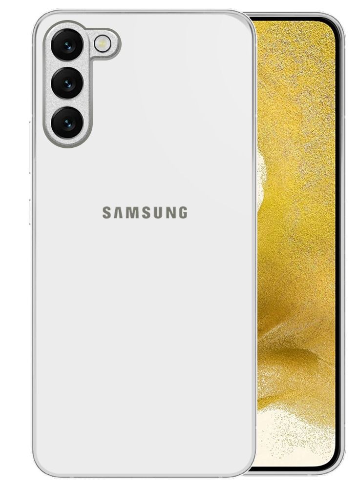 CATANES Samsung Galaxy S22 Plus Electroplated Hard Glossy Case Camera Protection Shockproof Anti Fall Case White - Image 1