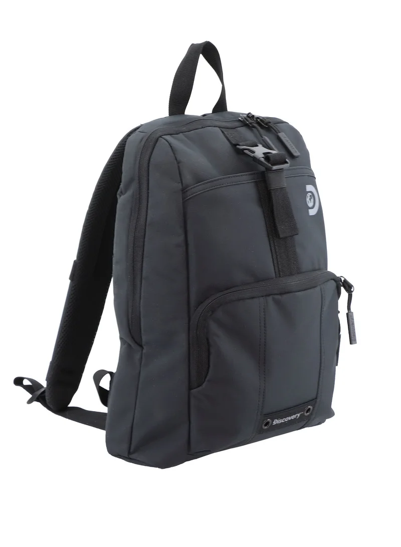 Discovery Black Discovery SHIELD RPET Polyester Urban Backpack Black, Durable Water Resistant Causal Daypack With Padded RFID Pocket, Outdoor Travel Business Bag For Men And Women.  | Best Price UAE